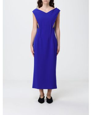 Jil Sander Technical Crêpe Midi Dress - Blue
