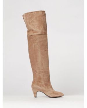 Vic Matié Vic MatiÉ Suede Cuissardes Boots With Medium Heel And Round Toe - White