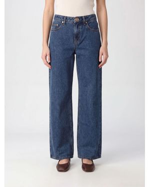 Cult Gaia Mid-Rise Straight-Leg Cotton Denim Jeans - Blue