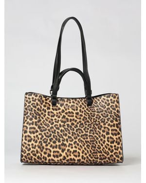 ERMANNO FIRENZE Animal Print Faux Leather Bag - Natural