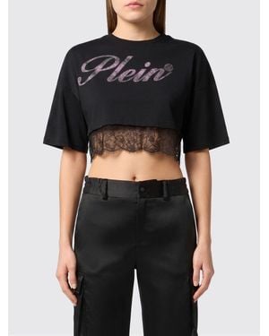 Philipp Plein Cotton Crew-Neck T-Shirt With Logo - Black