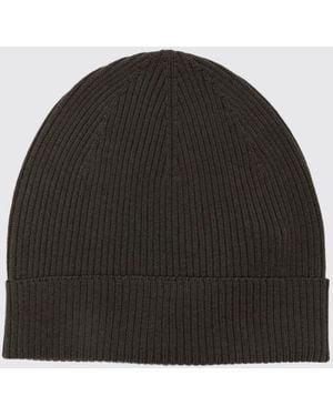 Rick Owens Pure Virgin Wool Beanie With A Classic Design And Cuff - Black