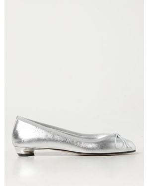 McQueen Armadillo Leather Ballerina Flats - White