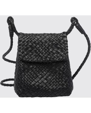 IBELIV Minibolso Bandolera Romance De Piel De Ternera Trenzada - Negro