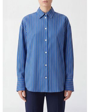 TOTEME Striped Silk Shirt - Blue