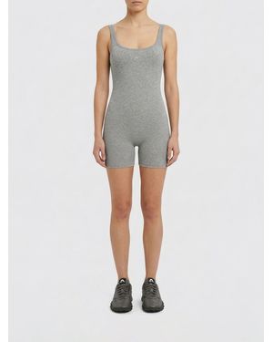 Marine Serre Stretch Cotton Blend Jumpsuit - Grey