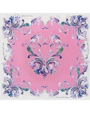 Versace Jeans Couture Foulard De Seda Con Estampado Barroco - Rosa