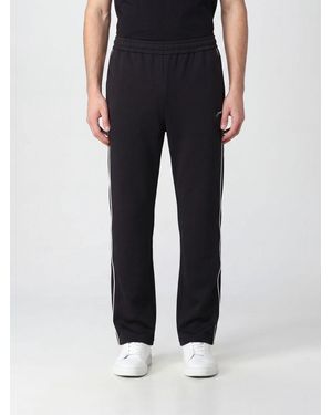 Represent Straight-Leg Jersey Jogging Pants With Contrast Logo - Black