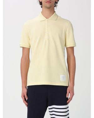 Thom Browne Polo 4-Bar De Algodón - Amarillo