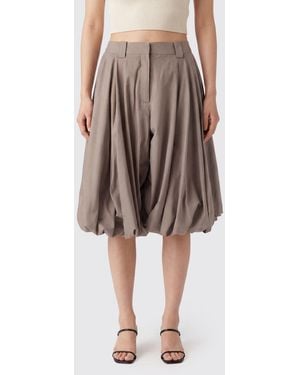 Balenciaga Cotton Balloon Bermuda Shorts - Natural