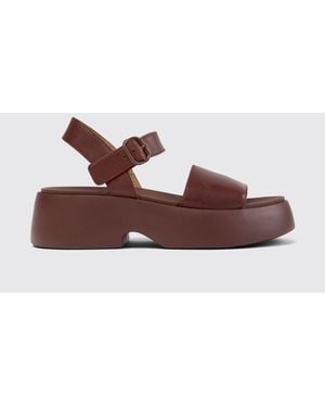 Camper Flat Sandal - Brown