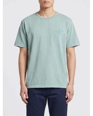 JW Anderson Cotton T-Shirt With Monogram - Green