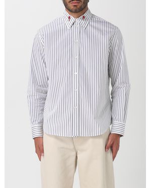 Bottega Veneta Vertical Striped Shirt With Long Sleeves & Button Closure - White
