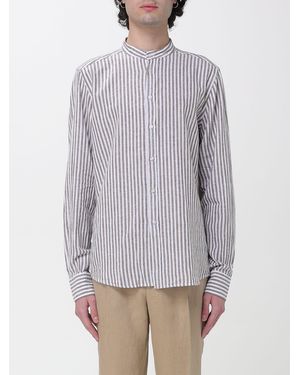 Manuel Ritz Linen And Cotton Casual Shirt - Grey