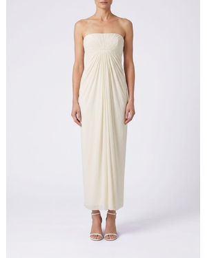 Alberta Ferretti Long Stretch Jersey Dress - White