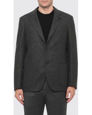 Lardini Houndstooth Check Blazer - Black
