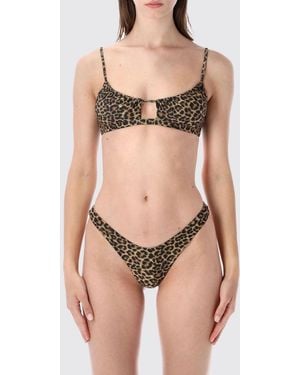 MATINEÉ Top De Bikini Con Estampado Animal Y Escote En U - Neutro