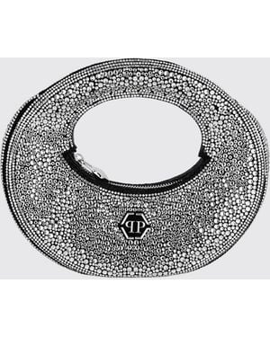 Philipp Plein Suede Bag With Rhinestones - Metallic