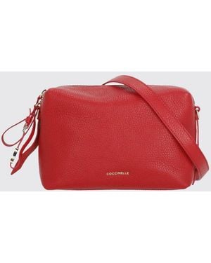 Coccinelle Nory Grained Leather Pochette - Red