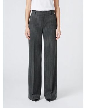 Zadig & Voltaire Zadig &Amp Voltaire Pinstripe Wide-Leg Tailored Trousers - Grey