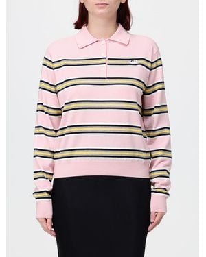 Fiorucci Slim Fit Graphic Print Jumper - Pink