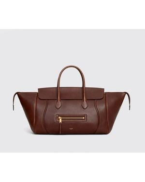 Celine New Luggage Medium Leather Tote Bag - Brown