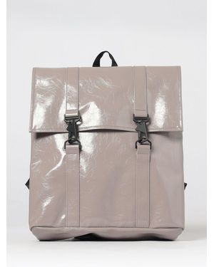 Rains Msn Waterproof Polyester Backpack With Carabiner Closure - Gray