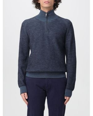 Brioni Hal-Zip Jumper - Blue