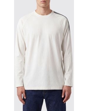 Y-3 Long-Sleeved Cotton T-Shirt With Relaxed Fit And Crew Neck - White