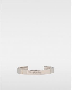Maison Margiela Metal Cuff Bracelet Logo - Natural
