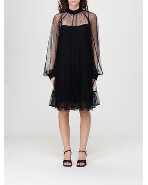 Twinset Point D'Esprit Tulle Dress - Black
