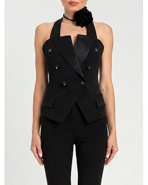 Twinset Double-Breasted Vest - Black
