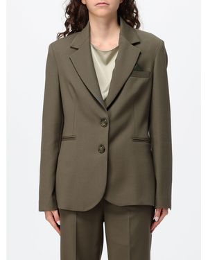 Hanita Single-Breasted Recycled Polyester Blazer With Lapel Collar - Green
