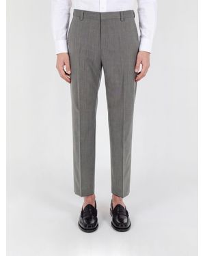 HUGO Straight-Leg Pleated Tailored Pants - Gray