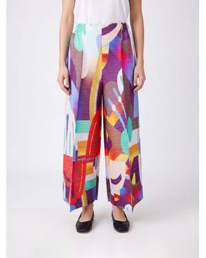 Pleats Please Issey Miyake Pantalones Mujer - Blanco