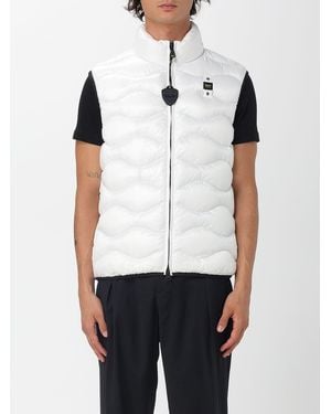 Blauer Jacke Herren - Weiß
