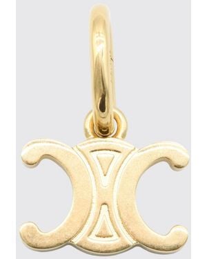 Celine Rhodium-Plated Brass Charm - Natural