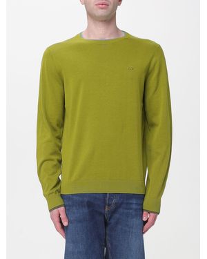Sun 68 Crew Neck Cotton Pullover - Green