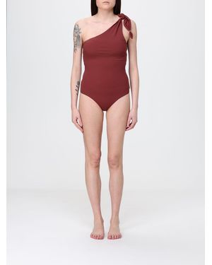 Brunello Cucinelli One-Shoulder Swimsuit - Red