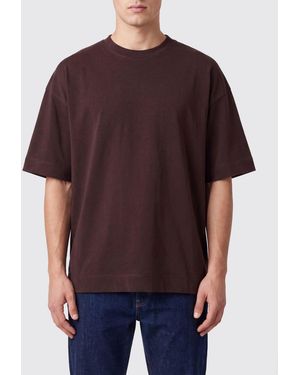 Dries Van Noten Relaxed Fit Cotton T-Shirt With Crewneck And Dropped Shoulders - Purple