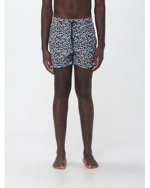 Emporio Armani All-Over Logo Polyester Swimsuit - Blue