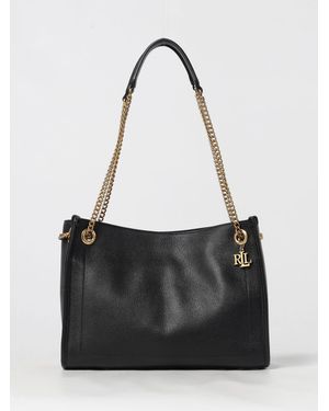 Ralph Lauren Grained Leather Lauren Bag Ralph Lauren - Black