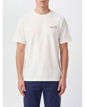 Autry Contrast Logo Cotton T-Shirt - White