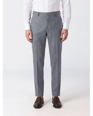 Eleventy Slim-Fit Wool And Cashmere Chino Pants - Gray