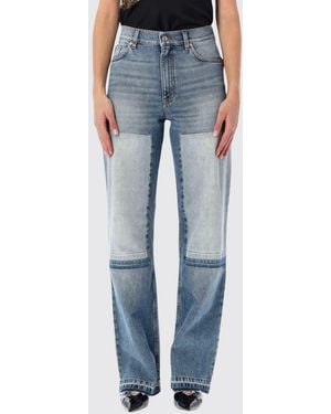 Stella McCartney High-Waisted Patchwork Straight Jeans - Blue
