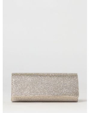 Twentyfourhaitch French75 Glitter Fabric Clutch With Crystals - Grey