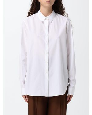 The Row Chemise En Coton Avec Col Français Et Ourlet Arrondi - Blanc