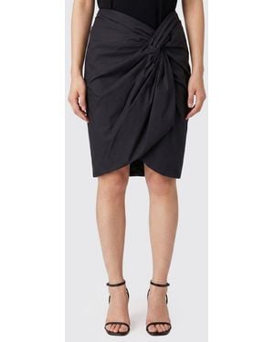 FEDERICA TOSI Asymmetric Cotton Poplin Skirt - Black