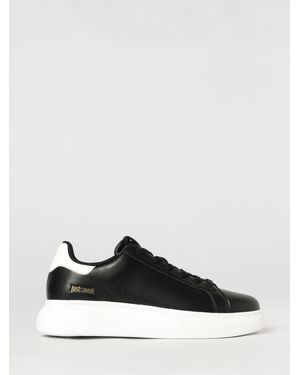 Just Cavalli Leather Sneakers - Black