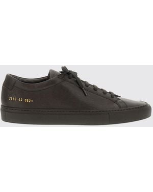 Common Projects Zapatillas Achilles Low De Piel De Becerro Lisa Con Logo Laminado - Blanco